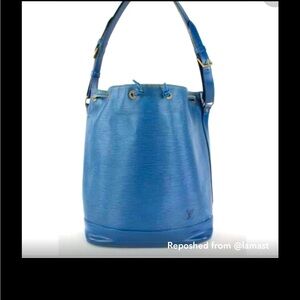 Louis Vuitton Blue Epi Leather Noé Bucket Bag
